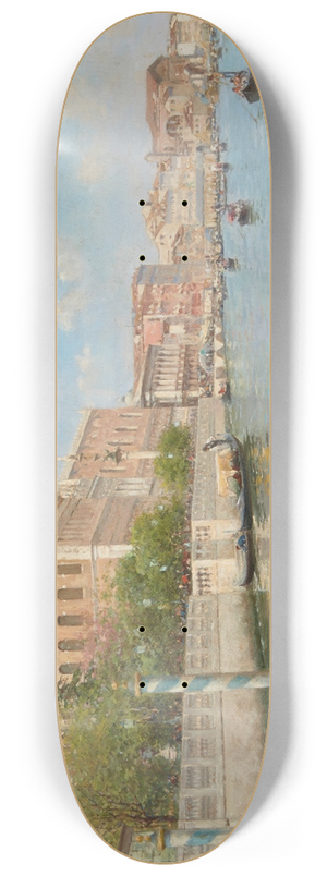 Rafael Senet y Perez - A view of the Grand Canal 8.25 inch art skate deck