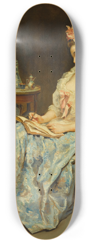 Raimundo de Madrazo y Garreta - A moment of reflection 8.25 inch art skate deck
