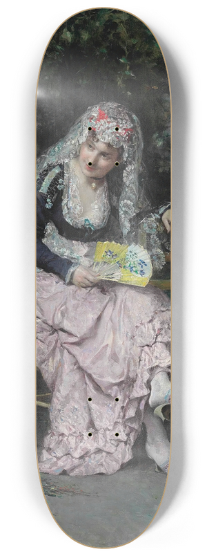 Raimundo de Madrazo y Garreta - The Rendezvous 8.25 inch art skate deck