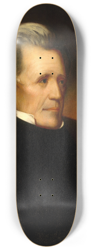 Ralph Eleaser Whiteside Earl - Portrait of Andrew Jackson 8.25 inch art skate deck