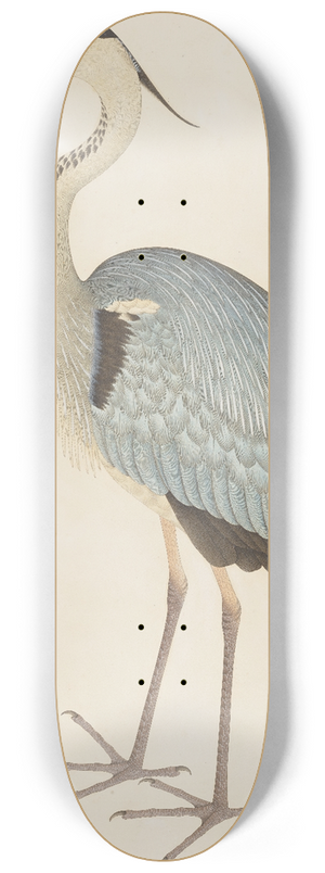 Ram Das - Grey Heron 8.25 inch art skate deck
