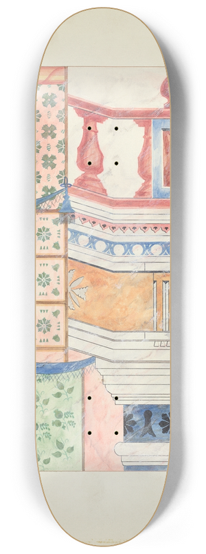 Randolph F. Miller - Detail of Wall Painting 8.25 inch art skate deck