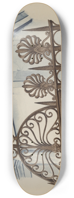 Ray Price - Cast and Wrought Iron Ornament 8.25 inch art skate deck