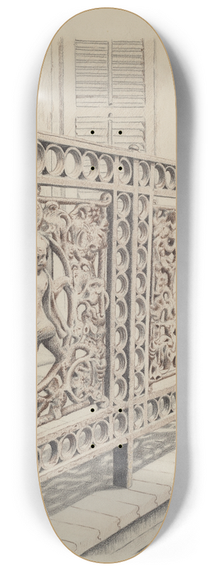 Ray Price - Cast Iron Balcony Rail 8.25 inch art skate deck