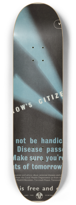 Reginald Mount  - Venereal Diseases  Tomorrows Citizen 8.25 inch art skate deck