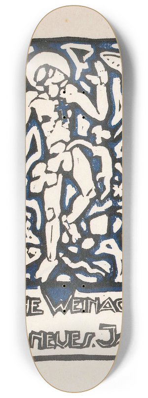 Reijer Stolk - Kerstkaart met menselijke figuur en dieren 8.25 inch art skate deck Reijer Stolk - Kerstkaart met menselijke figuur en dieren 8.25 inch art skate deck