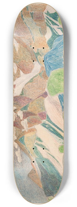 Reijer Stolk - Mountain landscape 8.25 inch art skate deck