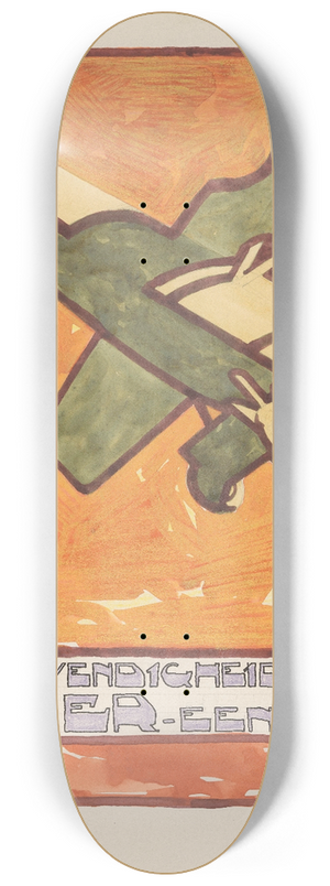 Reijer Stolk - Ontwerp voor reclame voor de `Fokker-Eendekker 8.25 inch art skate deck Reijer Stolk - Ontwerp voor reclame voor de `Fokker-Eendekker 8.25 inch art skate deck