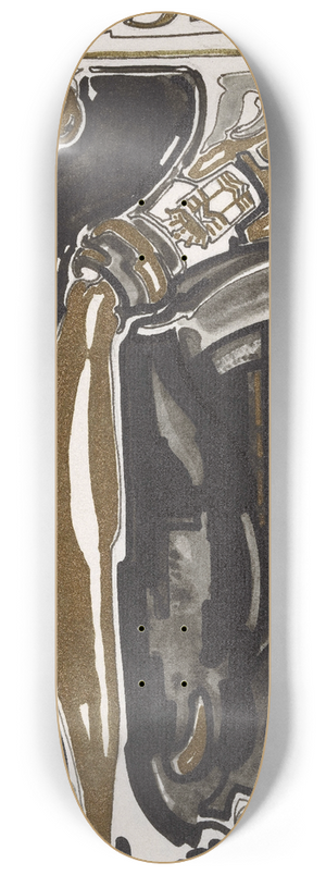 Reijer Stolk - Ontwerp voor reclame voor `Delftsche Slaolie 8.25 inch art skate deck Reijer Stolk - Ontwerp voor reclame voor `Delftsche Slaolie 8.25 inch art skate deck