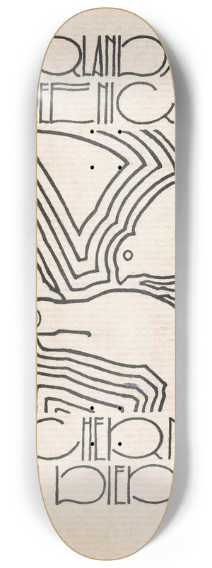 Reijer Stolk - Ontwerp voor vignet voor `Nederlandsche Vereeniging tot Bescherming van Dieren 8.25 inch art skate deck Reijer Stolk - Ontwerp voor vignet voor `Nederlandsche Vereeniging tot Bescherming van Dieren 8.25 inch art skate deck