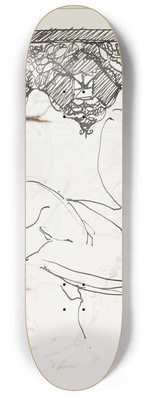 Reijer Stolk - Vogel, mogelijk een zwaan 8.25 inch art skate deck