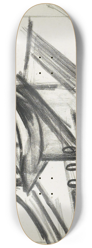 Reijer Stolk - Zeilboot op een werfhelling 8.25 inch art skate deck Reijer Stolk - Zeilboot op een werfhelling 8.25 inch art skate deck