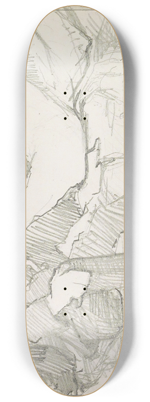 Reijer Stolk - Zittende man in pak naast een liggende naakte vrouw op een bed 8.25 inch art skate deck Reijer Stolk - Zittende man in pak naast een liggende naakte vrouw op een bed 8.25 inch art skate deck