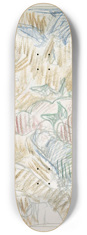 Reijer Stolk - Zittende naakte figuur naast een vaas met bloemen 8.25 inch art skate deck Reijer Stolk - Zittende naakte figuur naast een vaas met bloemen 8.25 inch art skate deck