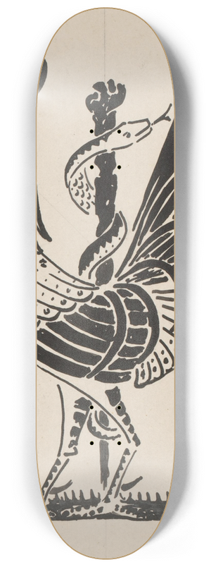 Reinier Willem Petrus de Vries - Haan met esculaap 8.25 inch art skate deck