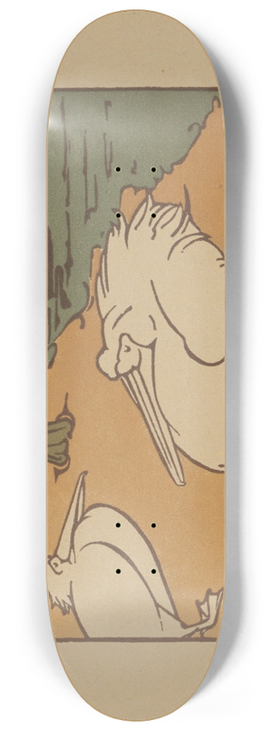 Reinier Willem Petrus de Vries - Twee pelikanen aan de waterkant 8.25 inch art skate deck