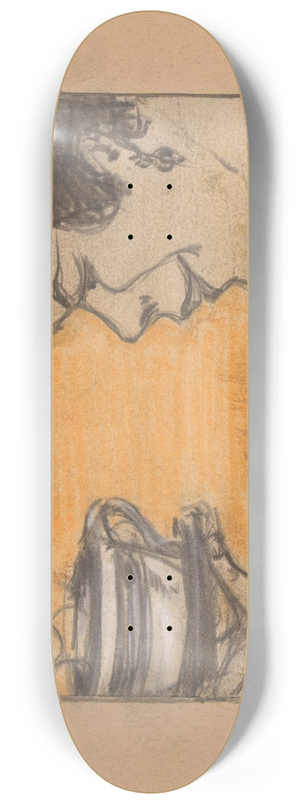 Reinier Willem Petrus de Vries - Vrouw met een mok bouillon 8.25 inch art skate deck