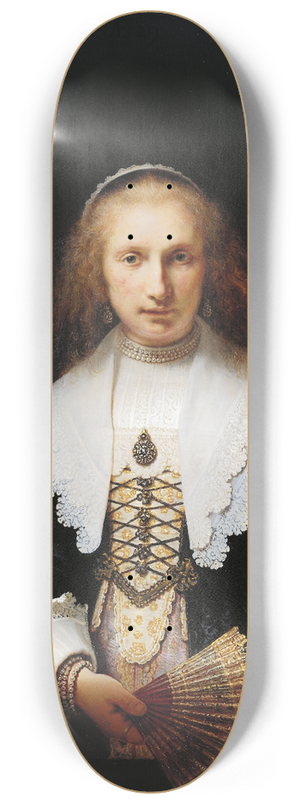 Rembrandt van Rijn - Agatha Bas (1611-58) 8.25 inch art skate deck