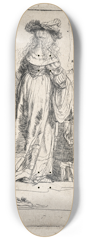 Rembrandt van Rijn - Death appearing to a Wedded Couple from an open Grave 8.25 inch art skate deck