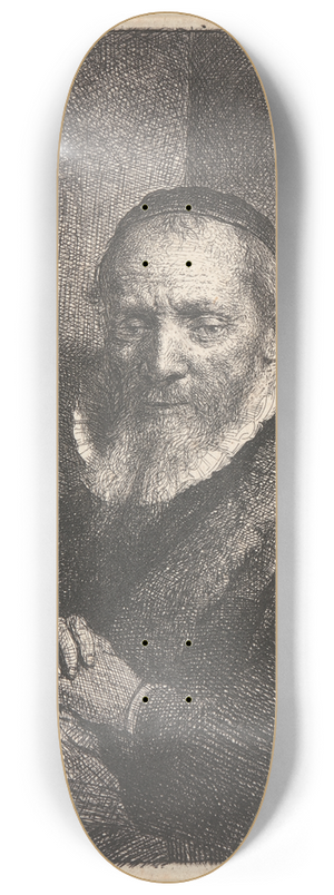 Rembrandt van Rijn - Jan Cornelis Sylvius, Preacher 8.25 inch art skate deck Rembrandt van Rijn - Jan Cornelis Sylvius, Preacher 8.25 inch art skate deck