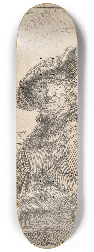 Rembrandt van Rijn - Man in an Arbour 8.25 inch art skate deck Rembrandt van Rijn - Man in an Arbour 8.25 inch art skate deck