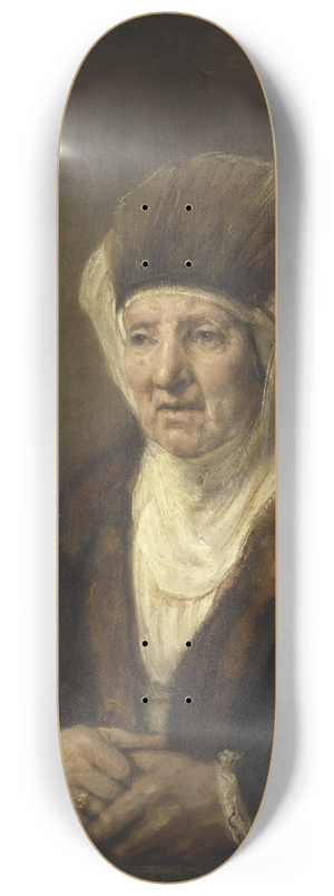 Rembrandt van Rijn - Portrait of an Old Woman 8.25 inch art skate deck Rembrandt van Rijn - Portrait of an Old Woman 8.25 inch art skate deck
