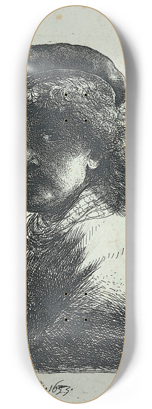 Rembrandt van Rijn - Self-Portrait 8.25 inch art skate deck