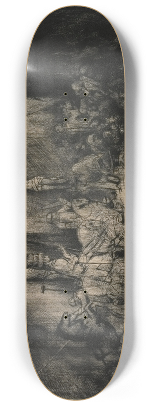 Rembrandt van Rijn - The Three Crosses 8.25 inch art skate deck Rembrandt van Rijn - The Three Crosses 8.25 inch art skate deck