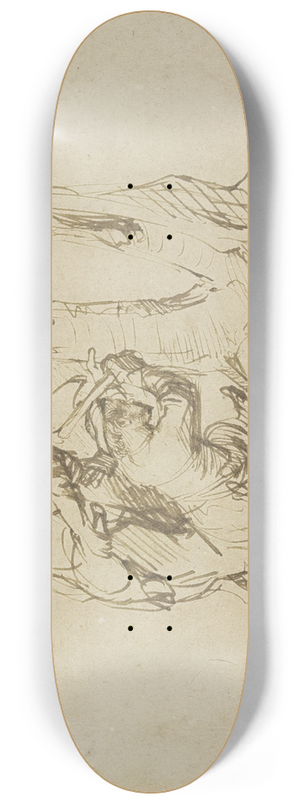 Rembrandt van Rijn - Two butchers 8.25 inch art skate deck