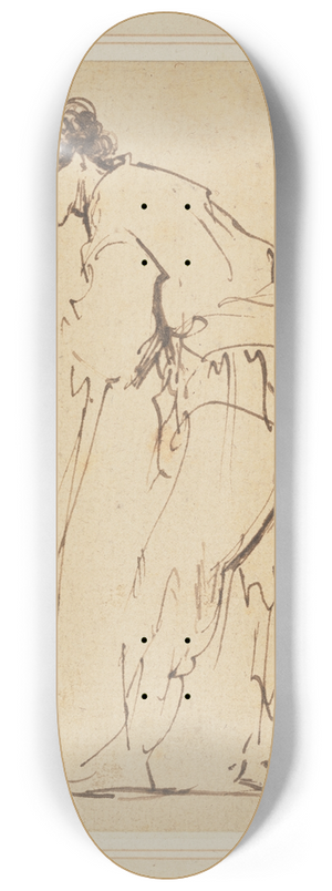 Rembrandt van Rijn - Young Man Leaning on a Stick 8.25 inch art skate deck