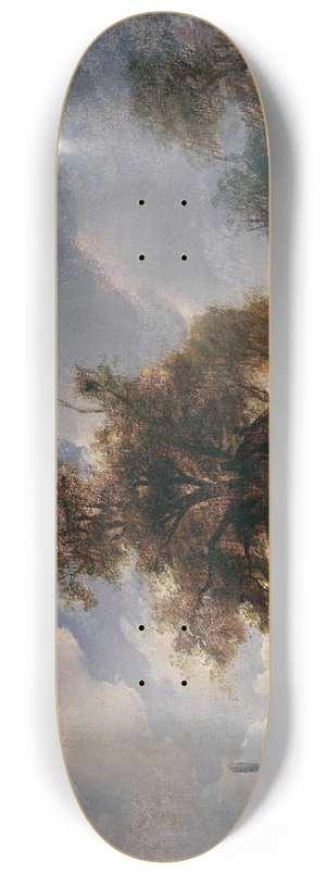 Remigius Adrianus van Haanen - Hollndische Flusslandschaft 8.25 inch art skate deck