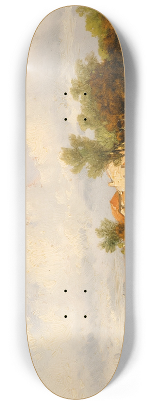 Remigius Adrianus van Haanen - Weite Landschaft mit Heimkehrern 8.25 inch art skate deck