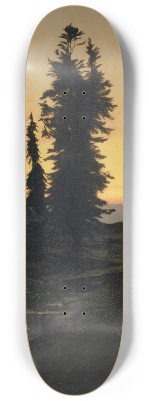 Arnold Bcklin - Fir Trees 8.25 inch art skate deck