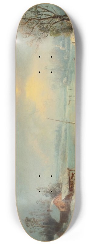 Rgis Franois Gignoux - Winter Landscape 8.25 inch art skate deck