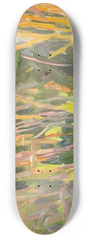 Richard Bergh - Sketch for The Knight and the Maiden (Dandelions) 8.25 inch art skate deck