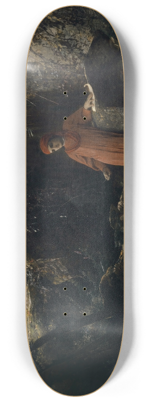 Arnold Bcklin - Petrarch at the Spring of Vaucluse 8.25 inch art skate deck