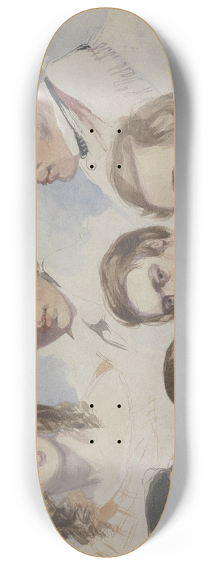 Richard Dadd - Family Portraits 8.25 inch art skate deck Richard Dadd - Family Portraits 8.25 inch art skate deck
