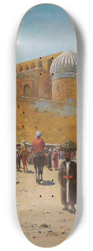 Richard Karlovich Zommer - Bazaar In Samarkand 8.25 inch art skate deck