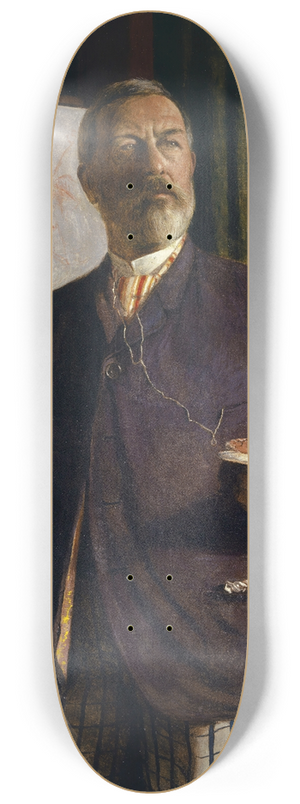 Arnold Bcklin - Self-Portrait in the Studio 8.25 inch art skate deck