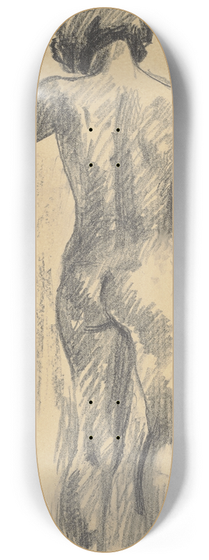 Richard Martin Werner - Female nude from behind 8.25 inch art skate deck