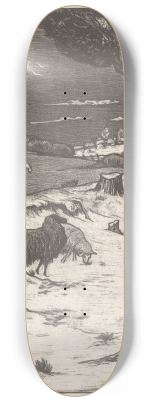 Richard Nicolas Roland Holst - Herder met een kudde schapen in een heuvellandschap 8.25 inch art skate deck Richard Nicolas Roland Holst - Herder met een kudde schapen in een heuvellandschap 8.25 inch art skate deck