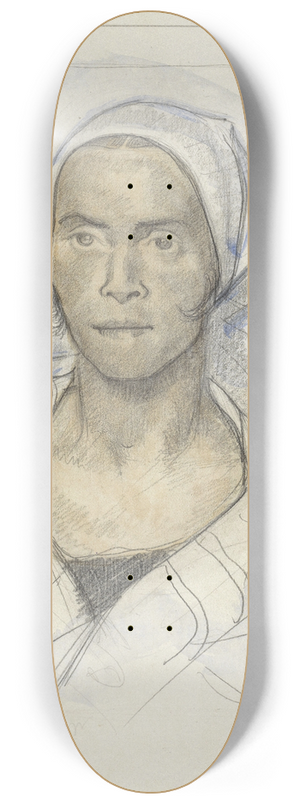 Richard Nicolas Roland Holst - Portret van een vrouw met hoofddoek 8.25 inch art skate deck
