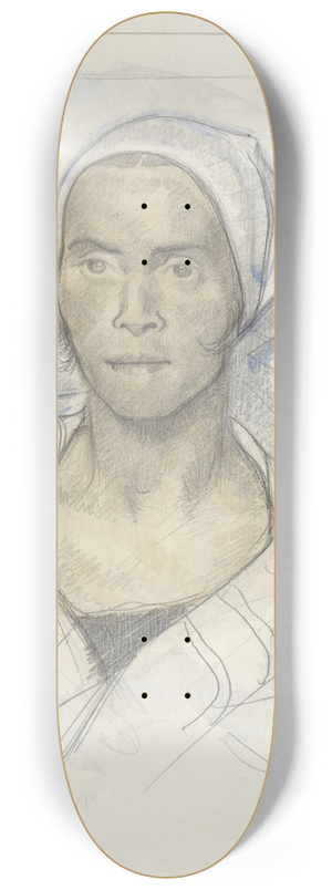 Richard Nicolas Roland Holst - Portret van een vrouw met hoofddoek 8.25 inch art skate deck