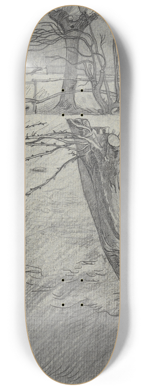 Richard Nicolas Roland Holst - Weidelandschap met wilgen 8.25 inch art skate deck Richard Nicolas Roland Holst - Weidelandschap met wilgen 8.25 inch art skate deck