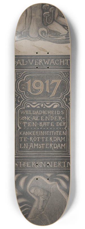 Richard Nicolas Roland Holst - Weldadigheidskalender voor 1917 8.25 inch art skate deck
