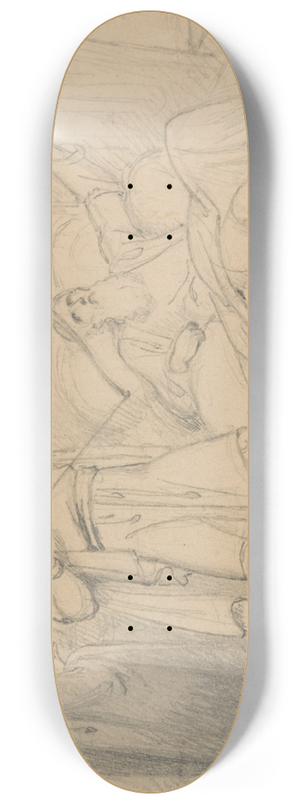 Richard Westall - Elisha on His Death-Bed 8.25 inch art skate deck