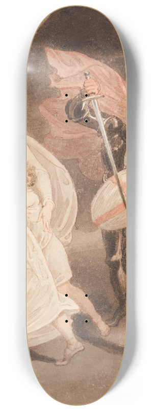 Richard Westall - Greathearts Battle with Grim 8.25 inch art skate deck