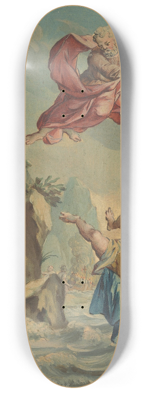 Rienk Keyert - Mentor gooit Telemachus van een rots en springt hem achterna 8.25 inch art skate deck