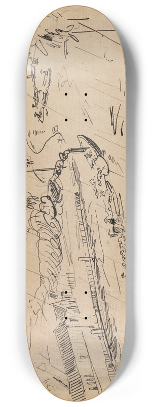 Rik Wouters - Canal in the Rain 8.25 inch art skate deck
