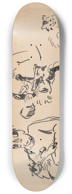 Rik Wouters - Woman and Cat 8.25 inch art skate deck
